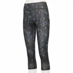 Women's Tek Gear® Core High-Waisted Capri Leggings -Tek Gear store 5234821 Slate Shapes