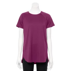 Petite Tek Gear® High Slit Tunic Tee -Tek Gear store 5240647 Ravishing Orchid
