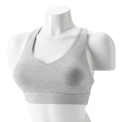 Tek Gear® Core Medium-Impact V-Neck Sports Bra -Tek Gear store 5256799 Heather Black