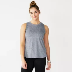 Women's Tek Gear® Easy High-Low Tank -Tek Gear store 5273656 Smokey Slate