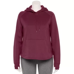 Plus Size Tek Gear® Ultrasoft Fleece Hoodie -Tek Gear store 5527170 Night Sangria