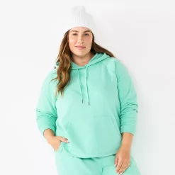 Plus Size Tek Gear® Ultrasoft Fleece Hoodie -Tek Gear store 5527170 Shy Green