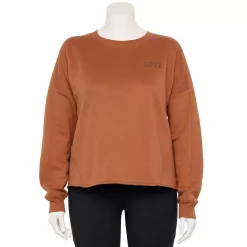Plus Size Tek Gear® Easy Ultrasoft Fleece Crewneck Sweatshirt 10 Plus Size Tek Gear® Easy Ultrasoft Fleece Crewneck Sweatshirt -Tek Gear store 5540652 Cinnamon Coffee