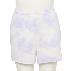 Plus Size Tek Gear® Ultrasoft Fleece Raw-Hem Shorts -Tek Gear store 5540831 Purple Dye Effect