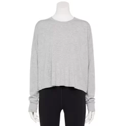 Women's Tek Gear® Easy French Terry Raw-Seam Tee -Tek Gear store 5562562 Metro Heather