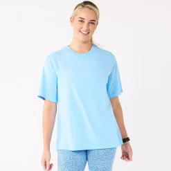 Women's Tek Gear® Oversized Tee -Tek Gear store 5565437 Wildflower Blue