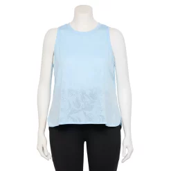 Plus Size Tek Gear® Crop Tank -Tek Gear store 5566918 Blue Burnout