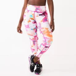 Petite Tek Gear® Ultrastretch High-Waisted 7/8 Leggings with Side Pockets 16 Petite Tek Gear® Ultrastretch High-Waisted 7/8 Leggings with Side Pockets -Tek Gear store 5567569 Pink Watercolor Print