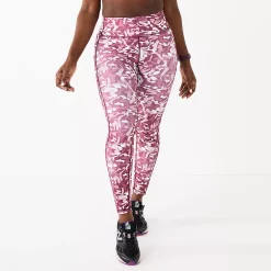 Petite Tek Gear® Ultrastretch High-Waisted 7/8 Leggings with Side Pockets 17 Petite Tek Gear® Ultrastretch High-Waisted 7/8 Leggings with Side Pockets -Tek Gear store 5567569 Wine Shapes Print