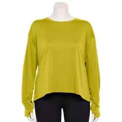 Plus Size Tek Gear® Crewneck Crop Tee 13 Plus Size Tek Gear® Crewneck Crop Tee -Tek Gear store 5567897 Lime Verbena