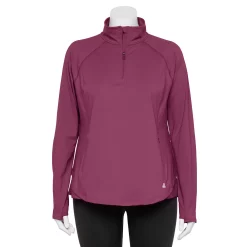 Plus Size Tek Gear® Quarter-Zip Performance Jacket 7 Plus Size Tek Gear® Quarter-Zip Performance Jacket -Tek Gear store 5567949 Night Sangria