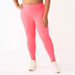 Plus Size Tek Gear® Core High-Waisted Side Pocket 7/8 Leggings -Tek Gear store 5568006 Fanatic Pink