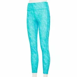 Women's Tek Gear® Ultrastretch High-Waisted Side Pocket 7/8 Leggings -Tek Gear store 5576168 Blue Warped