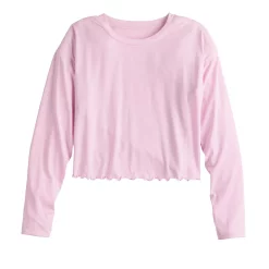 Women's Tek Gear® Lettuce-Edge Cross-Back Top -Tek Gear store 5653063 ALT2