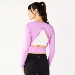 Women's Tek Gear® Ruffle Cutout Crop Tee -Tek Gear store 5653472 ALT