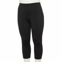 Plus Size Tek Gear® Ultrastretch Pocket High-Waisted Capri Leggings -Tek Gear store 5663102 Black