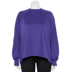 Plus Size Tek Gear® Stretch Fleece Mockneck Sweatshirt -Tek Gear store 5663518 Maxwell Purple