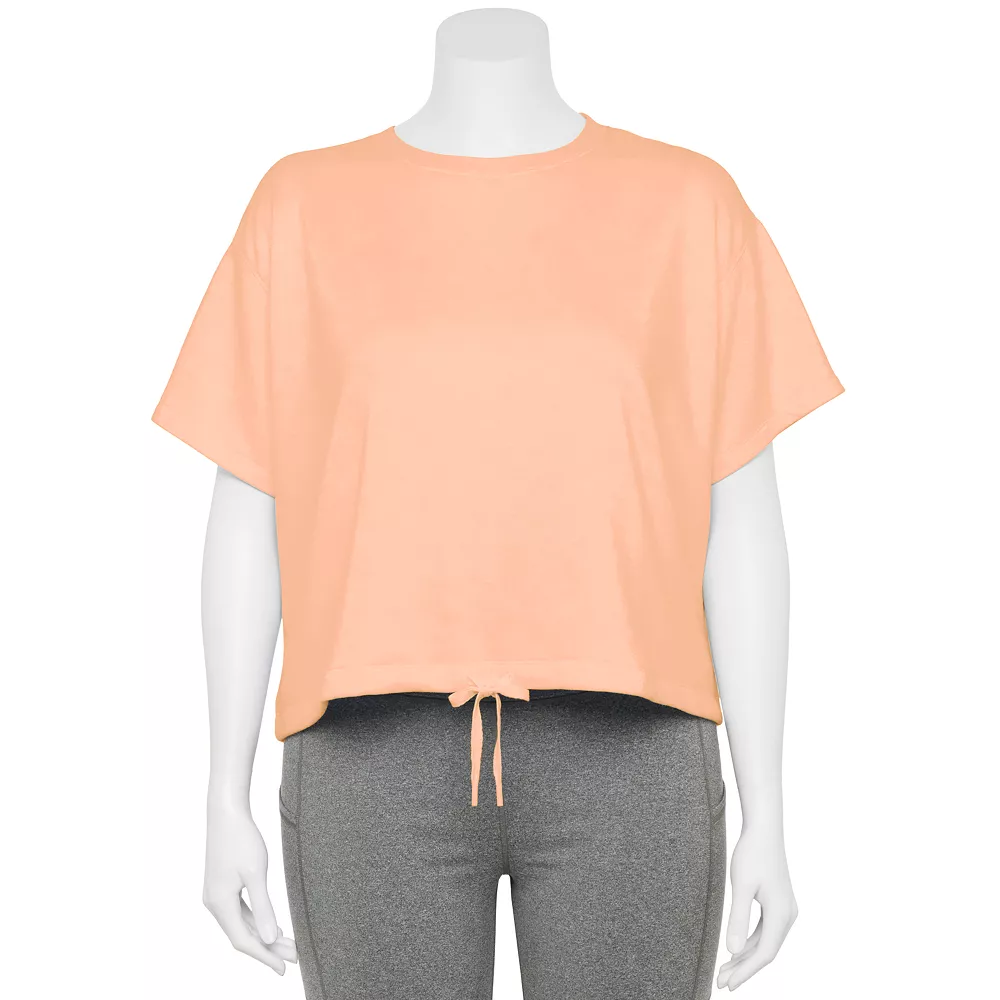 Plus Size Tek Gear® Stretch Fleece Cinched-Waist Top 2 Plus Size Tek Gear® Stretch Fleece Cinched-Waist Top - Image 2