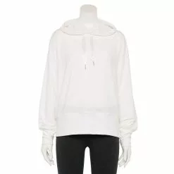 Women's Tek Gear® French-Terry Cropped Hoodie 11 Women's Tek Gear® French-Terry Cropped Hoodie -Tek Gear store 5665099 White