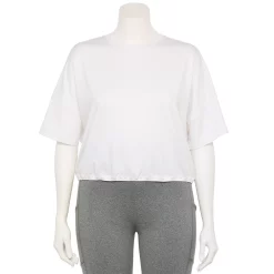 Plus Size Tek Gear® Keyhole-Back Crop Top 9 Plus Size Tek Gear® Keyhole-Back Crop Top -Tek Gear store 5667328 White