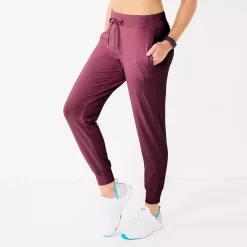 Petite Tek Gear® French Terry Joggers -Tek Gear store 5686551 Night Sangria