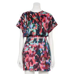 Women's Tek Gear® Batwing Crop Top 9 Women's Tek Gear® Batwing Crop Top -Tek Gear store 5942076 Teal Spotted Abstract