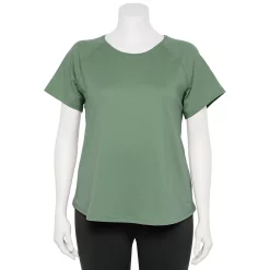 Plus Size Tek Gear® Core Raglan Tee -Tek Gear store 5942095 Esta Olive