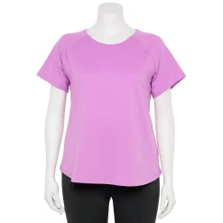 Plus Size Tek Gear® Core Raglan Tee -Tek Gear store 5942095 Luminous Pink