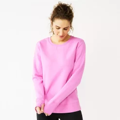 Women's Tek Gear® Ultrasoft Fleece Sweatshirt -Tek Gear store 6119993 Pink Trillion